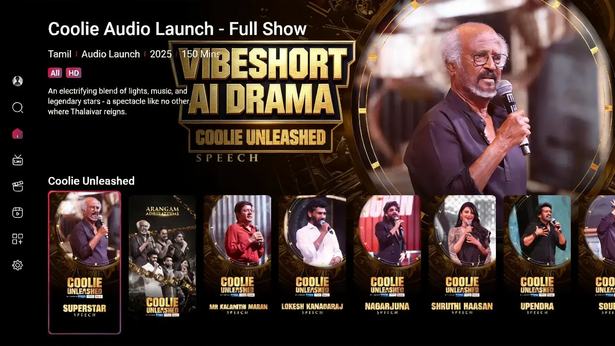 VibeShort AI drama templates vertical video interface