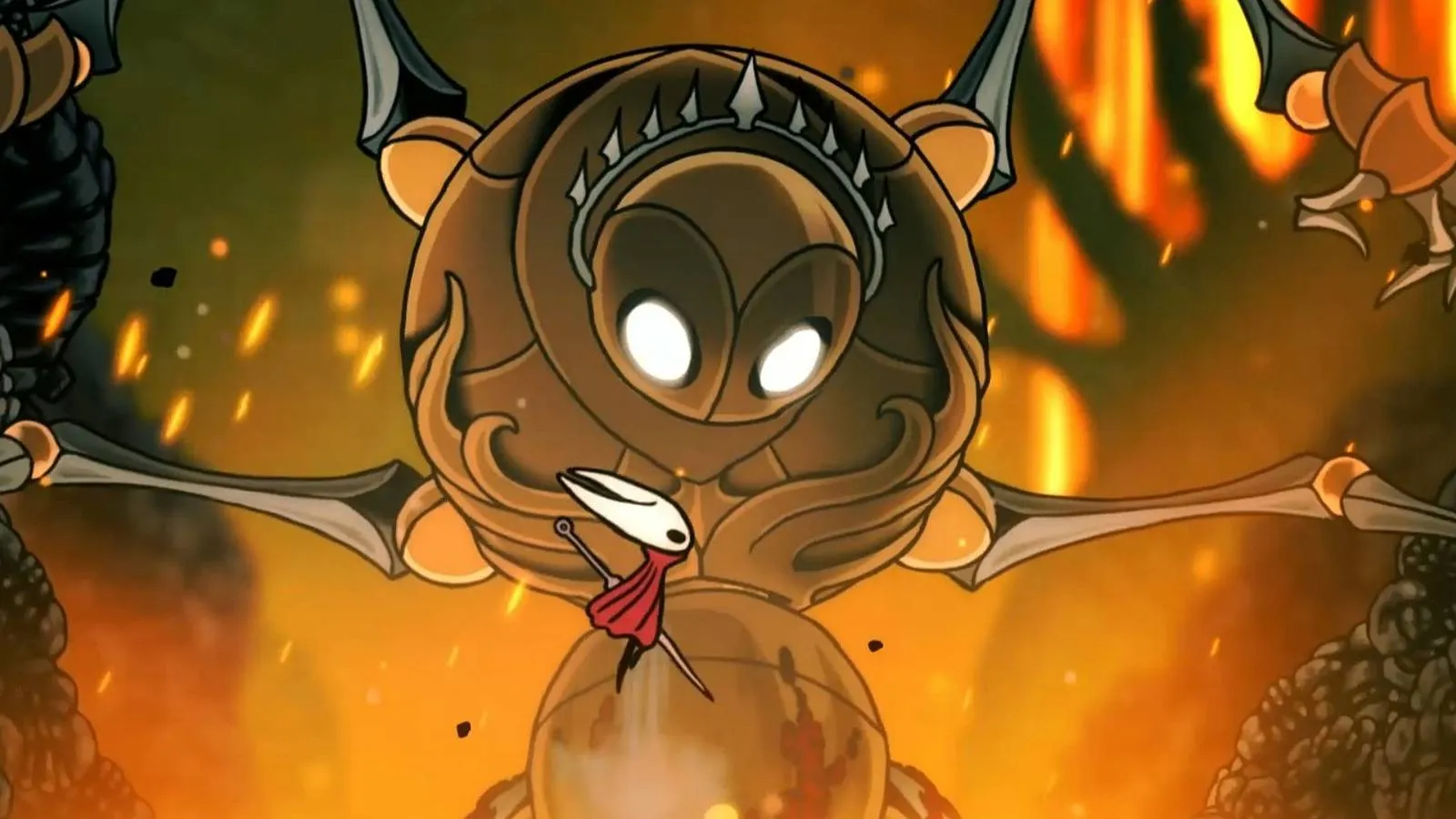 Hornet facing the Fourth Chorus boss