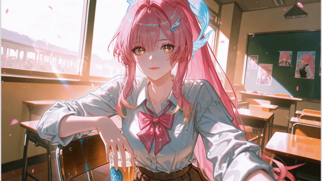 午后教室粉发少女爱弥斯