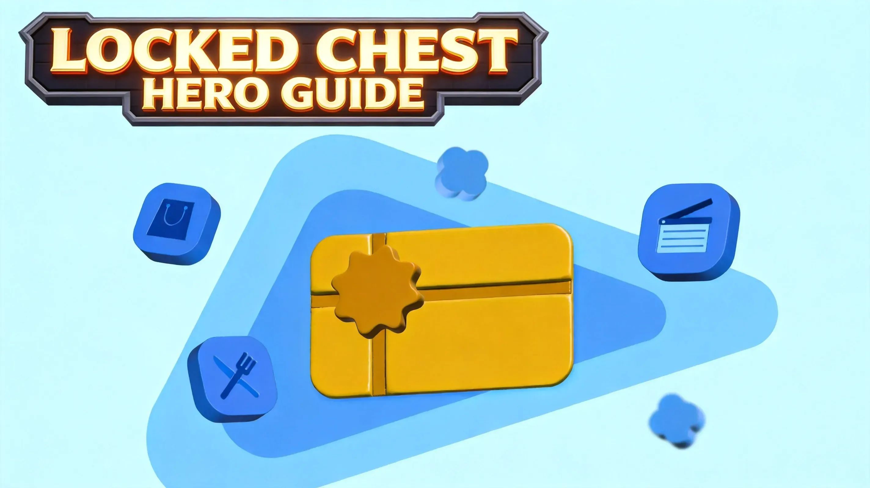 Mobile RPG hero comparing locked treasure chests