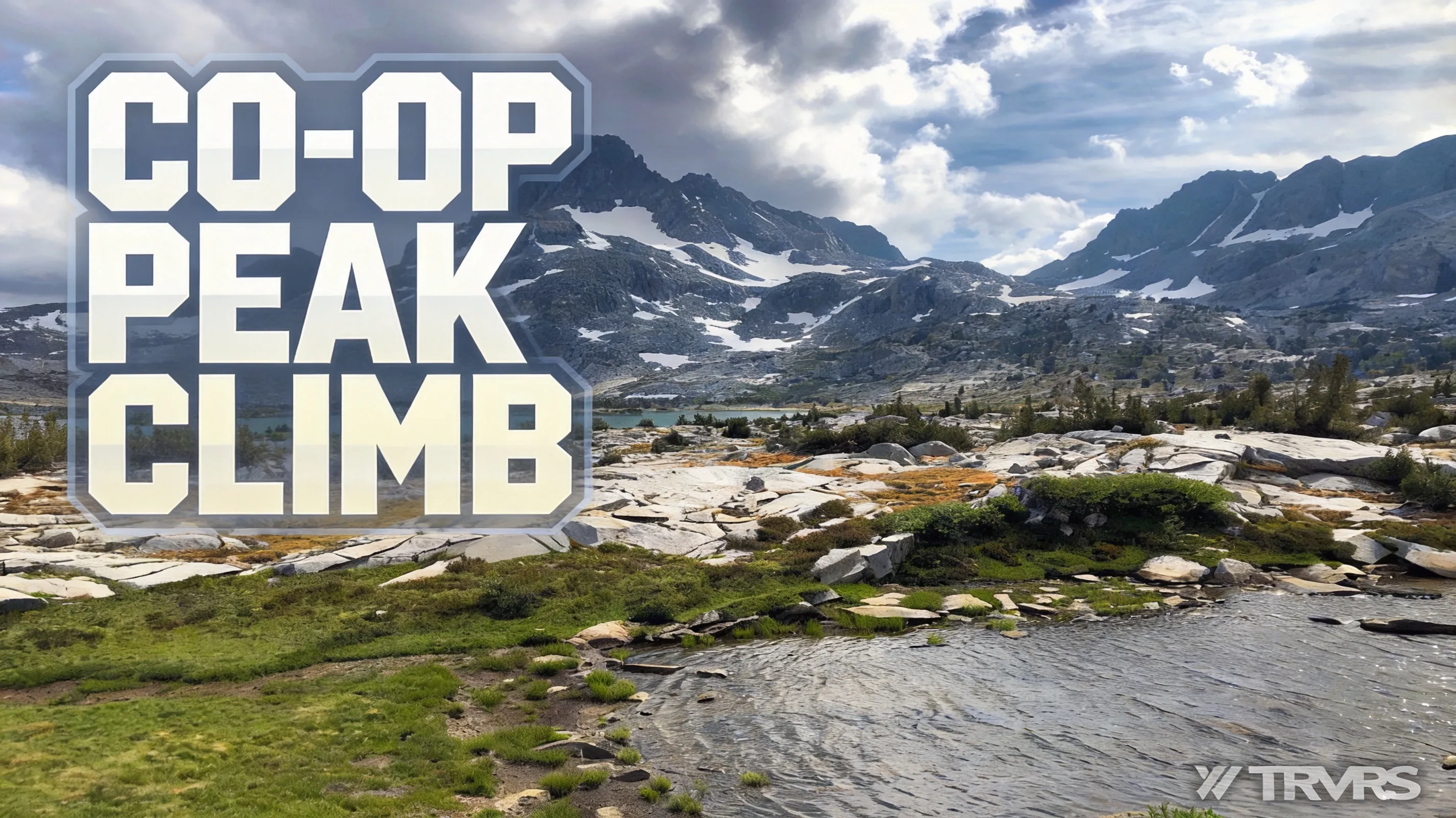 Co-op climbers roped together scaling icy PEAK cliff
