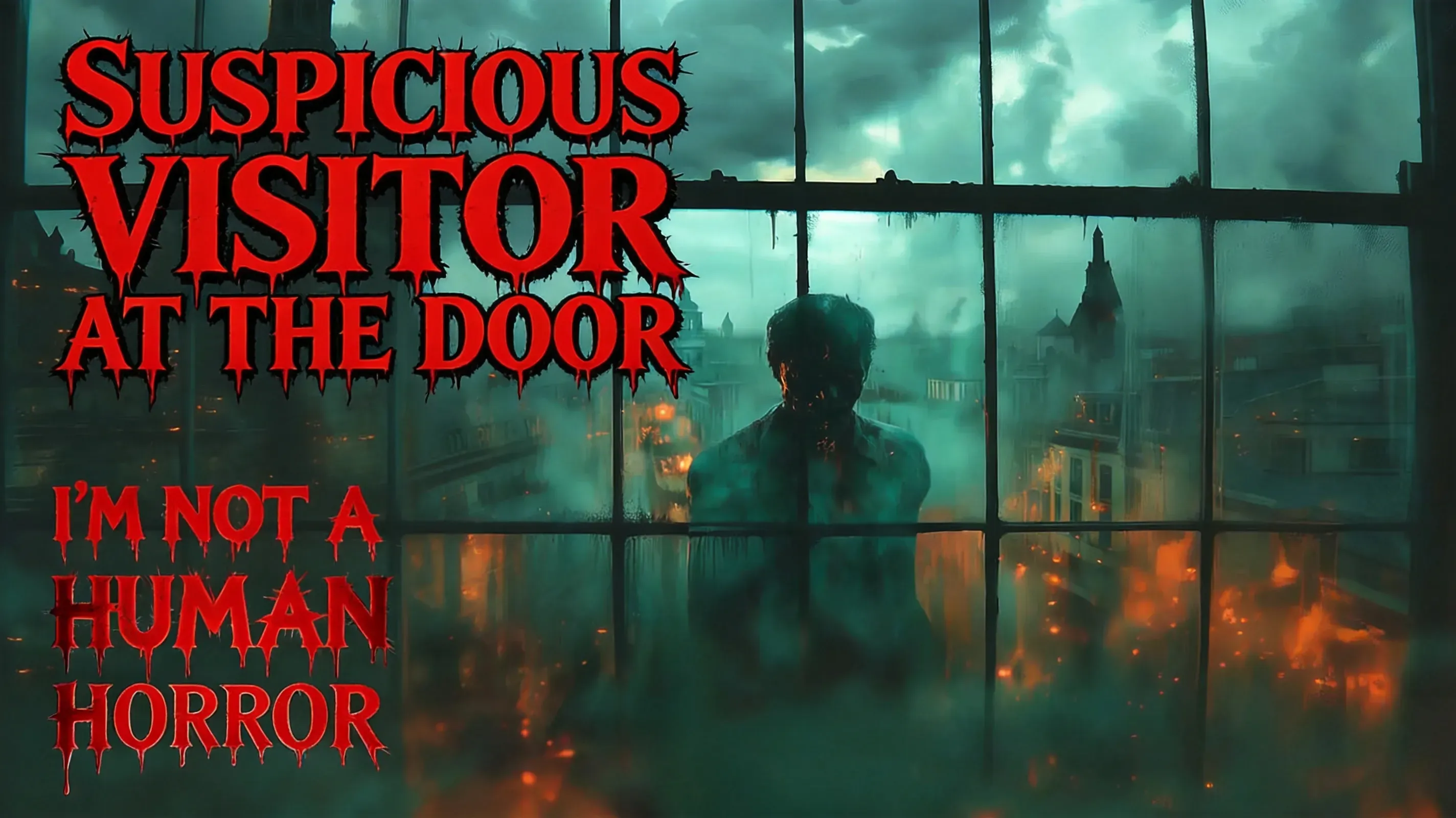 Suspicious Visitor waiting outside apartment door
