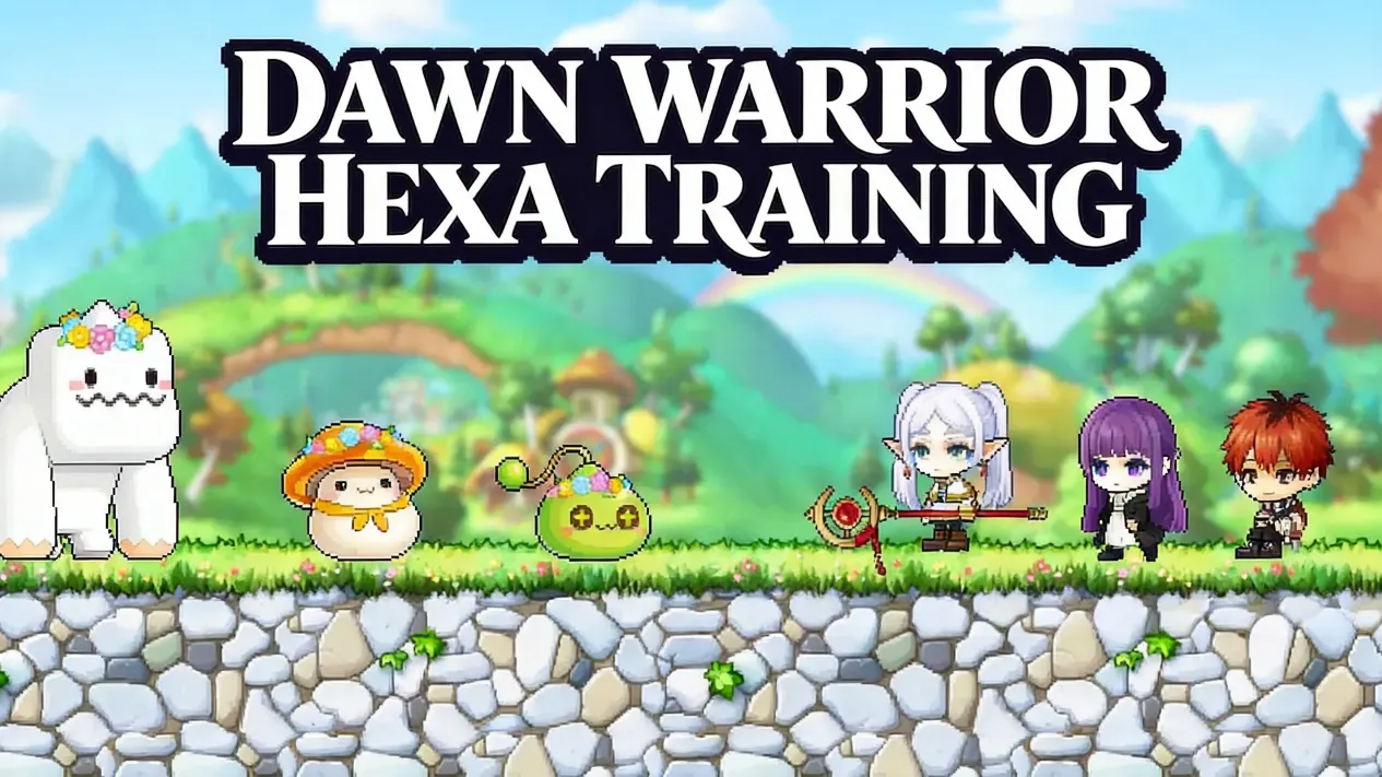 MapleStory Dawn Warrior HEXA skills training in Grandis