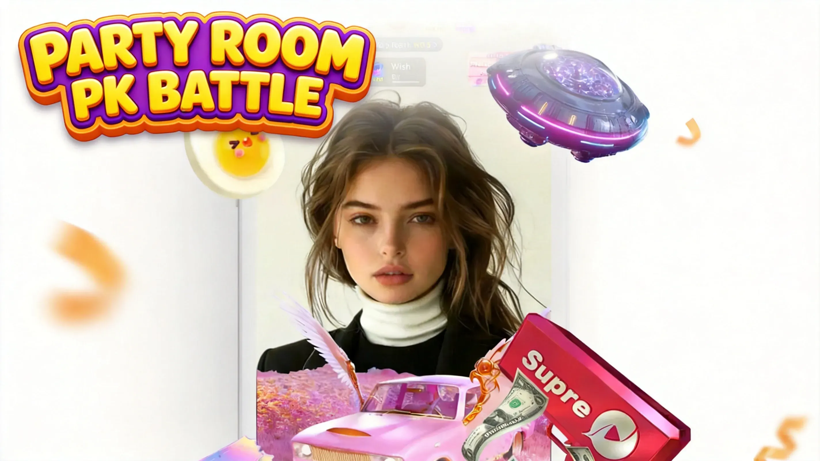 Streamers compete in colorful party room PK battle