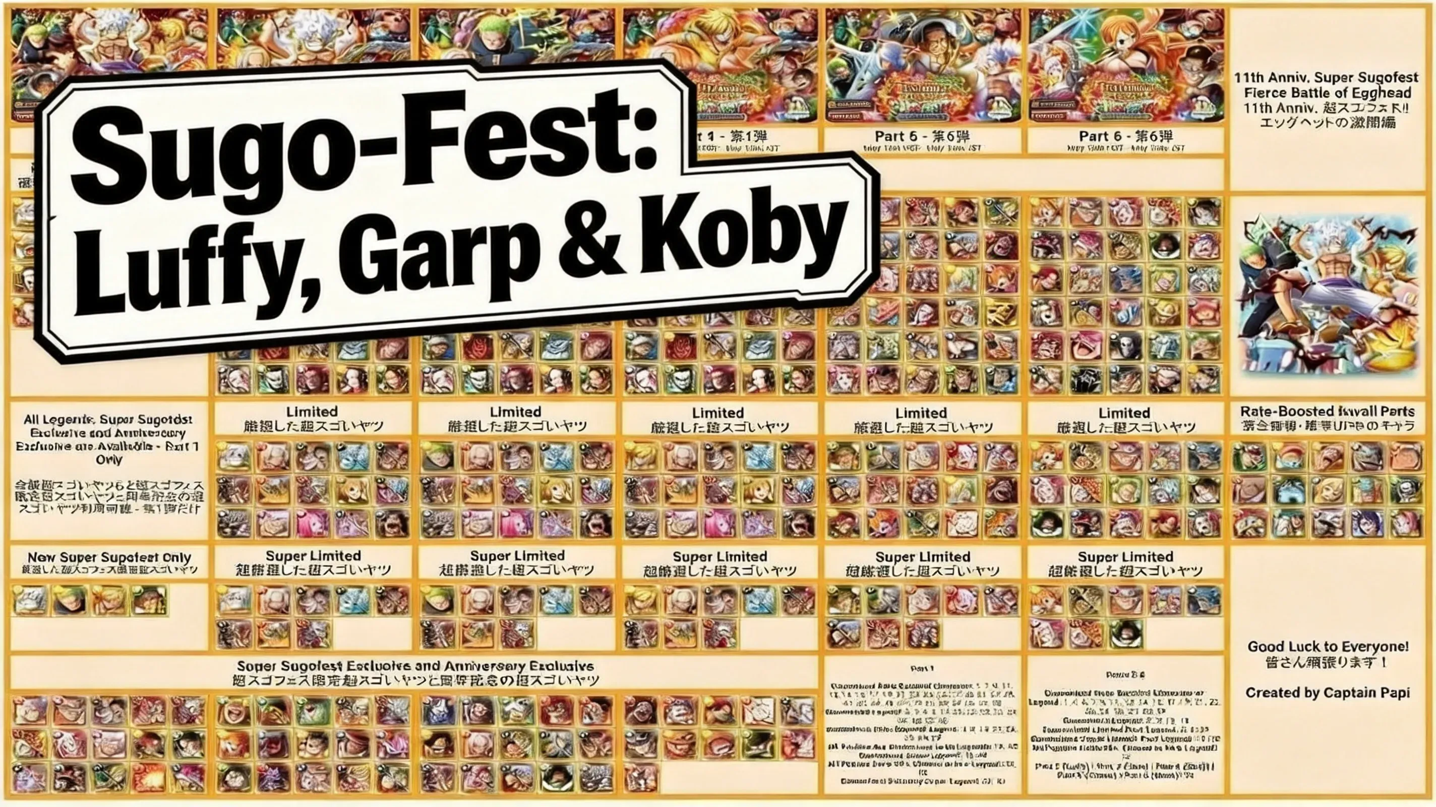 DEX Luffy and Garp Koby Sugo-Fest banner art