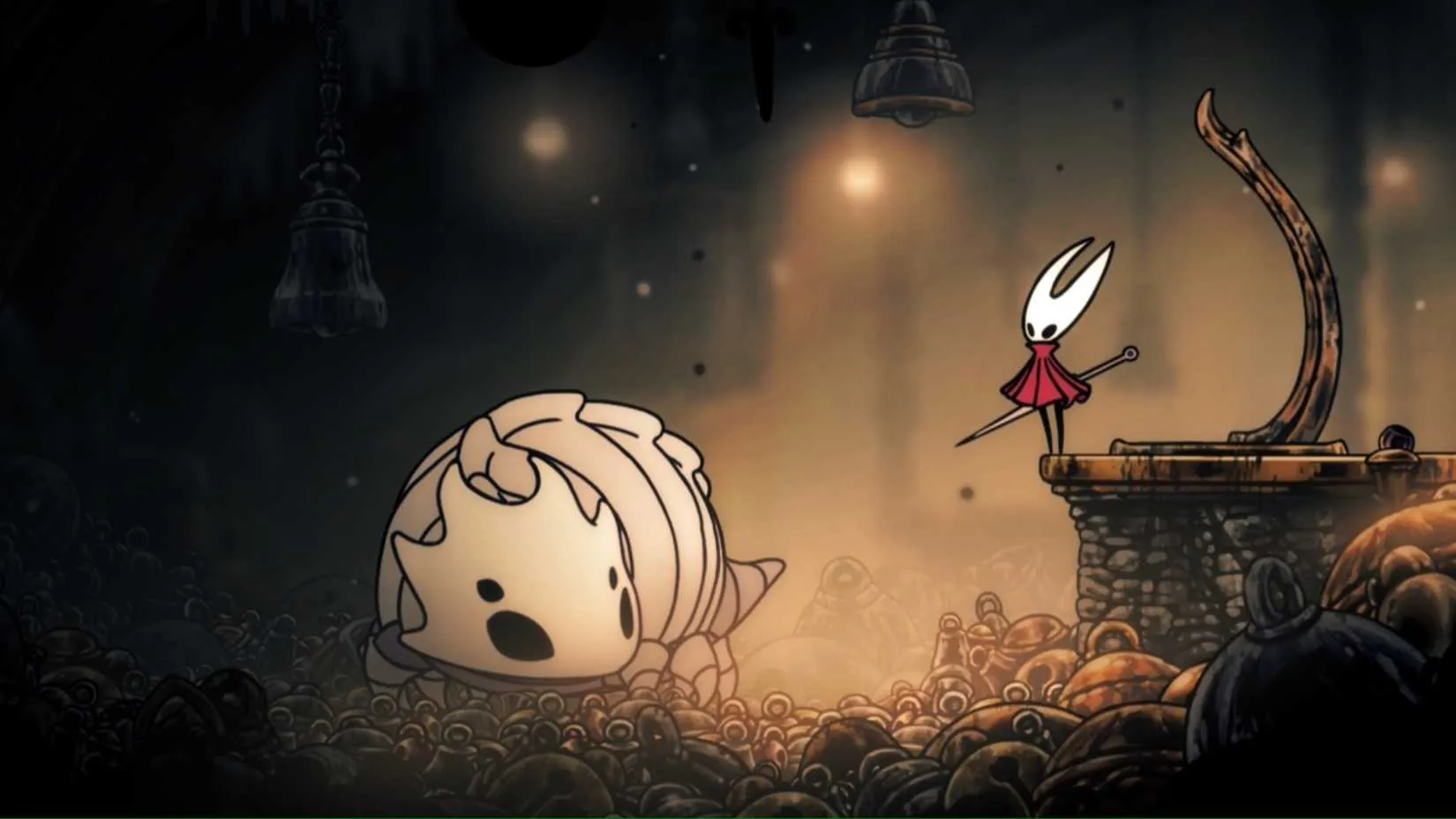 The Bell Beast and Hornet in Hollow Knight: Silksong