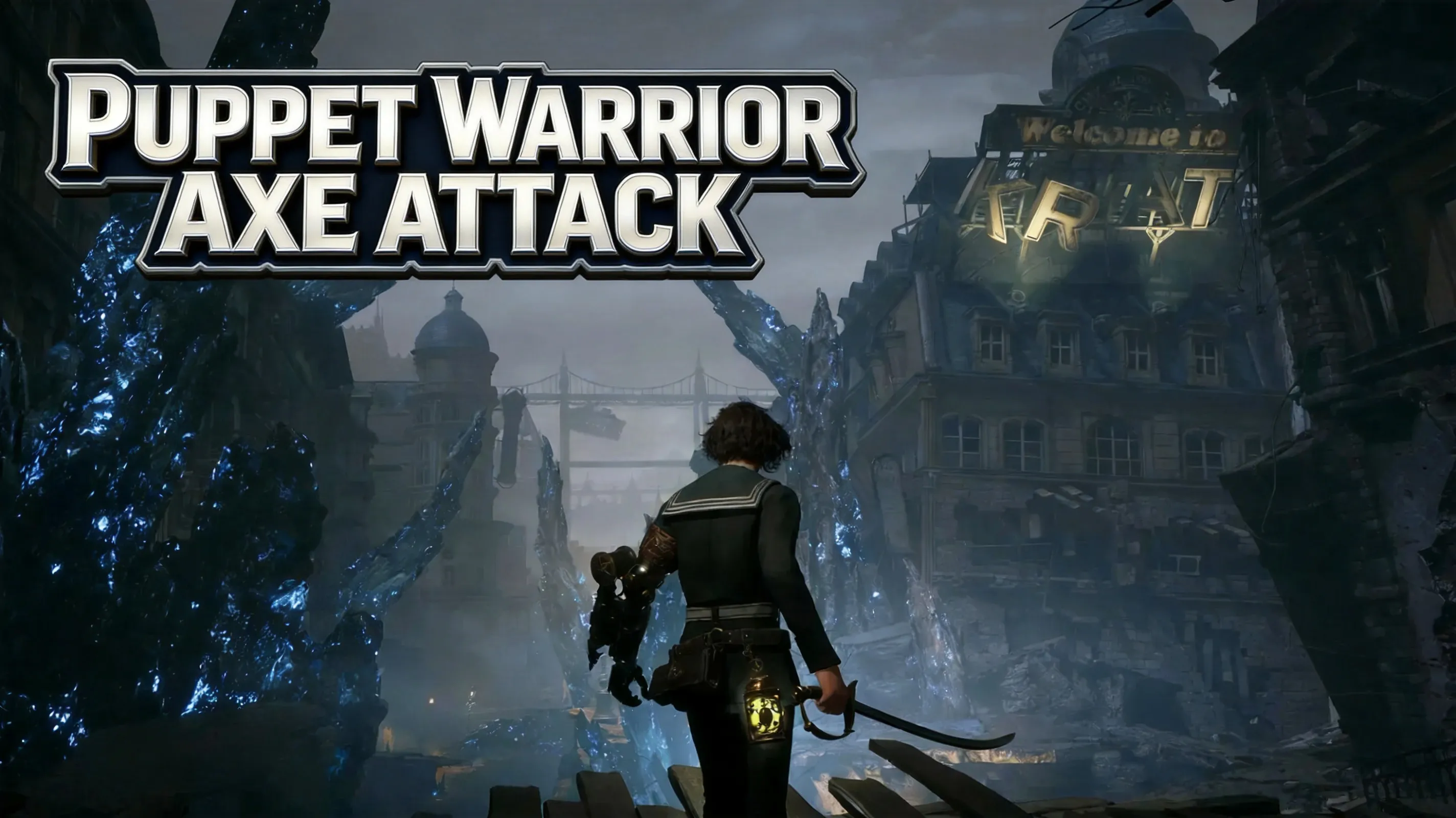 Puppet warrior charging heavy axe attack