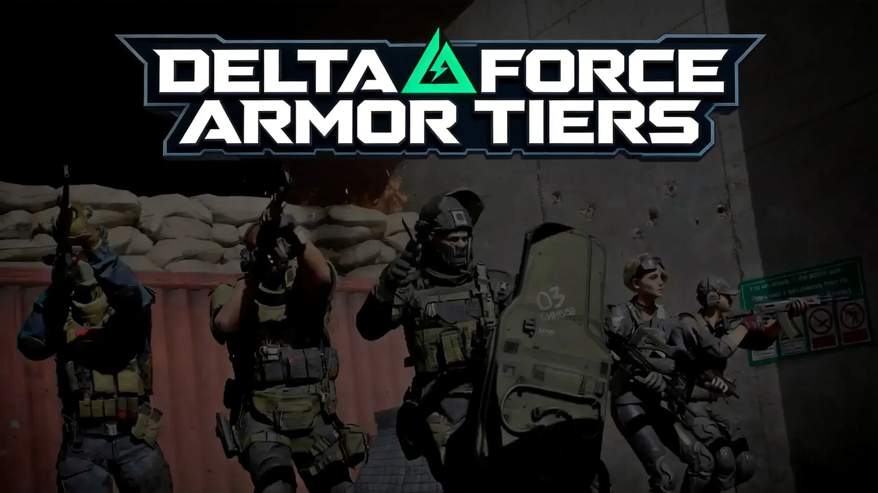 Delta Force 6 color-coded armor tiers chart