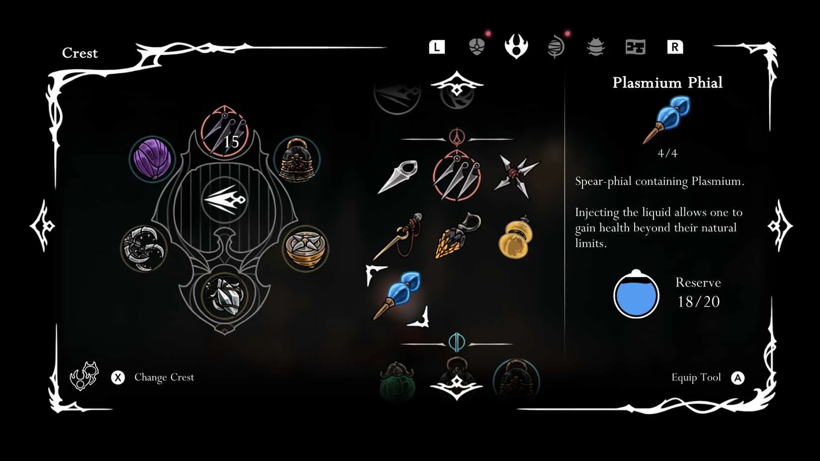 Plasmium Phial in Hollow Knight: Silksong
