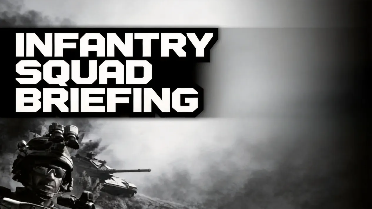 Arma 3 infantry squad briefing before night operation