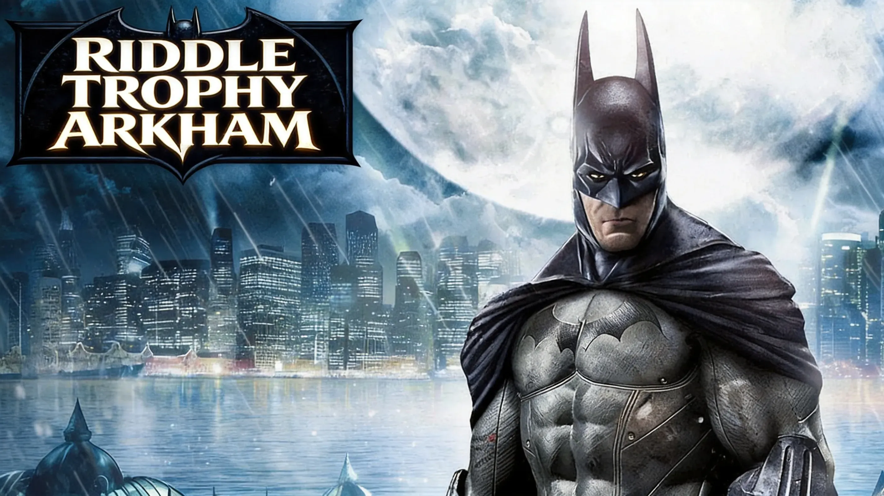 Green Riddler Trophy in Arkham Asylum hallway