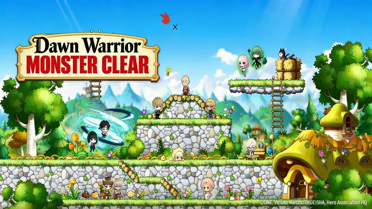 Dawn Warrior clearing monsters with wide attacks