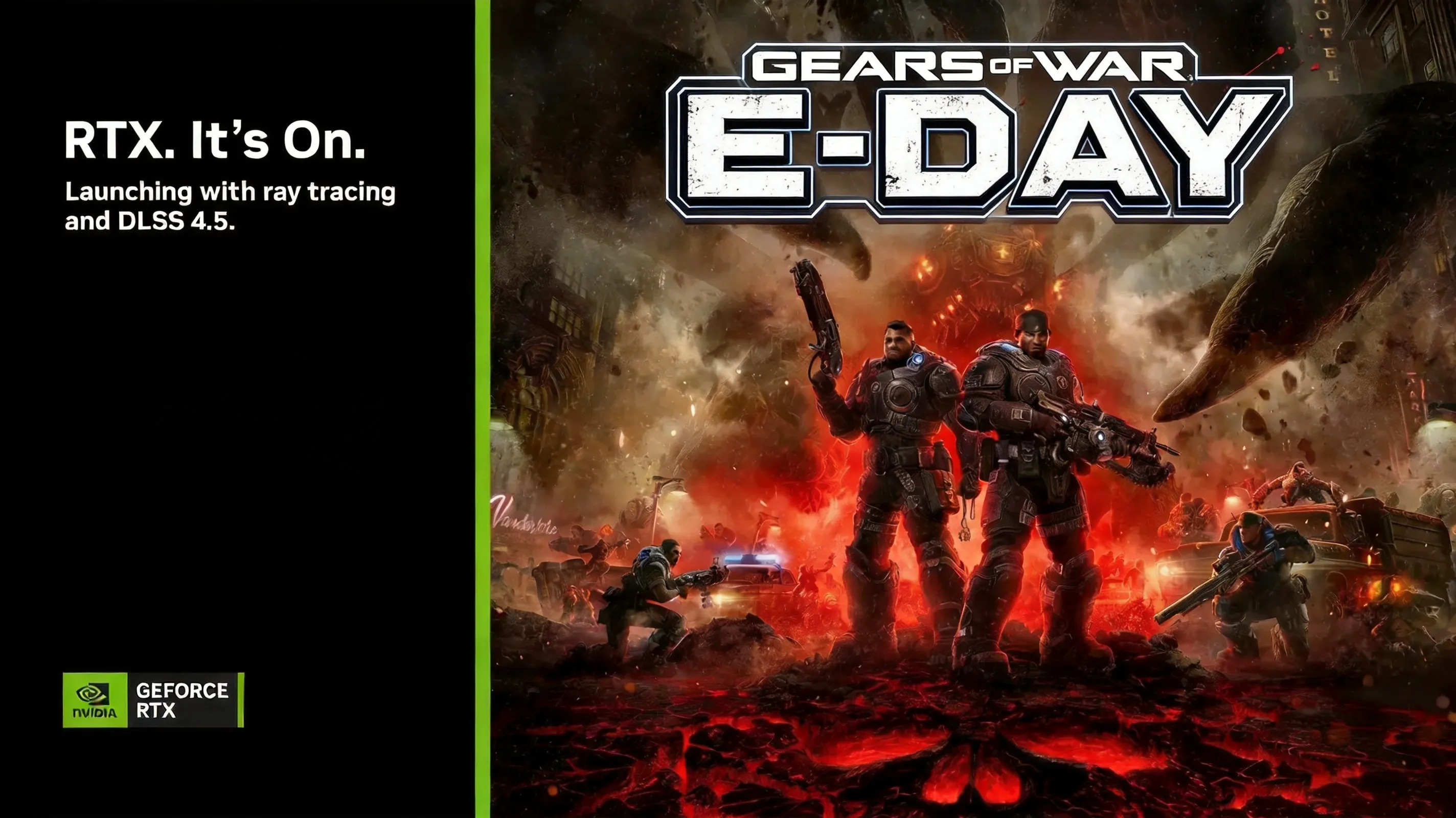 Young Marcus Fenix fighting Locust on Emergence Day
