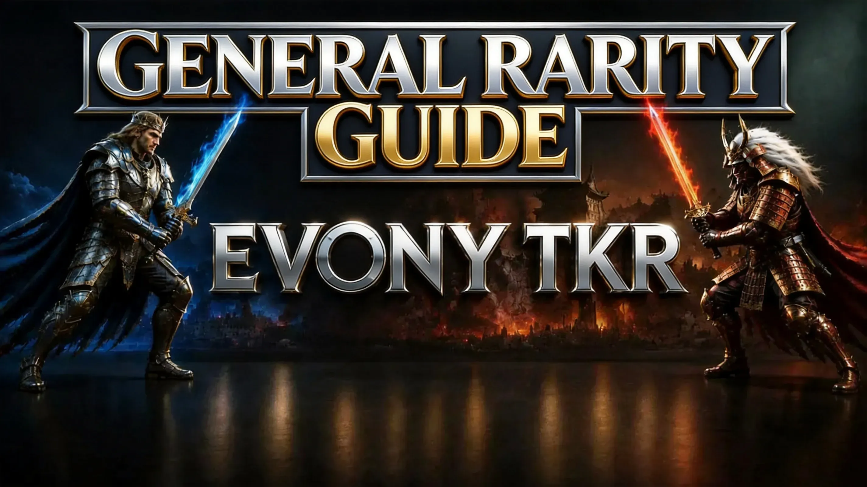 Evony general role and rarity classification chart