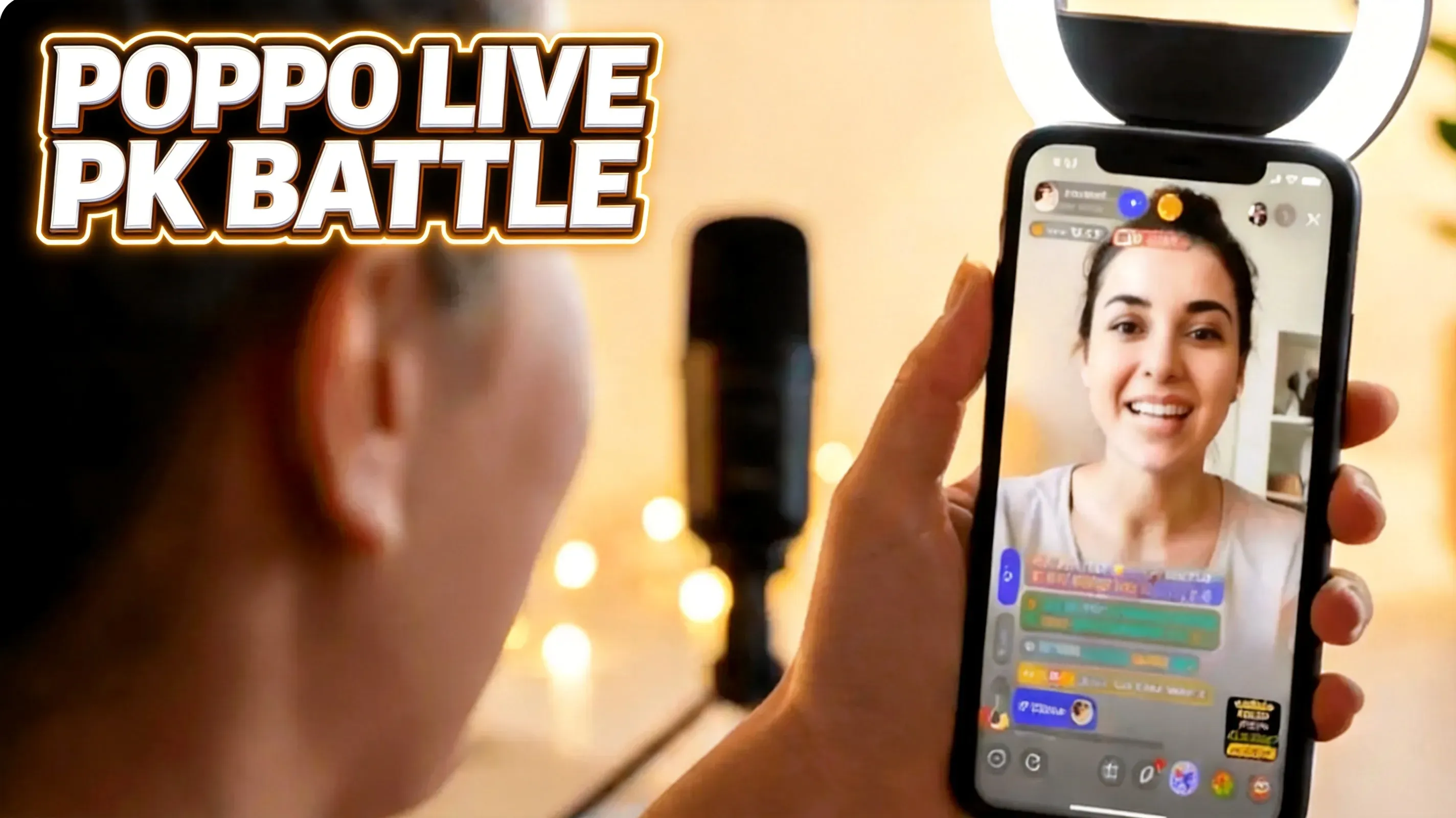 Poppo Live hosts competing in PK battle
