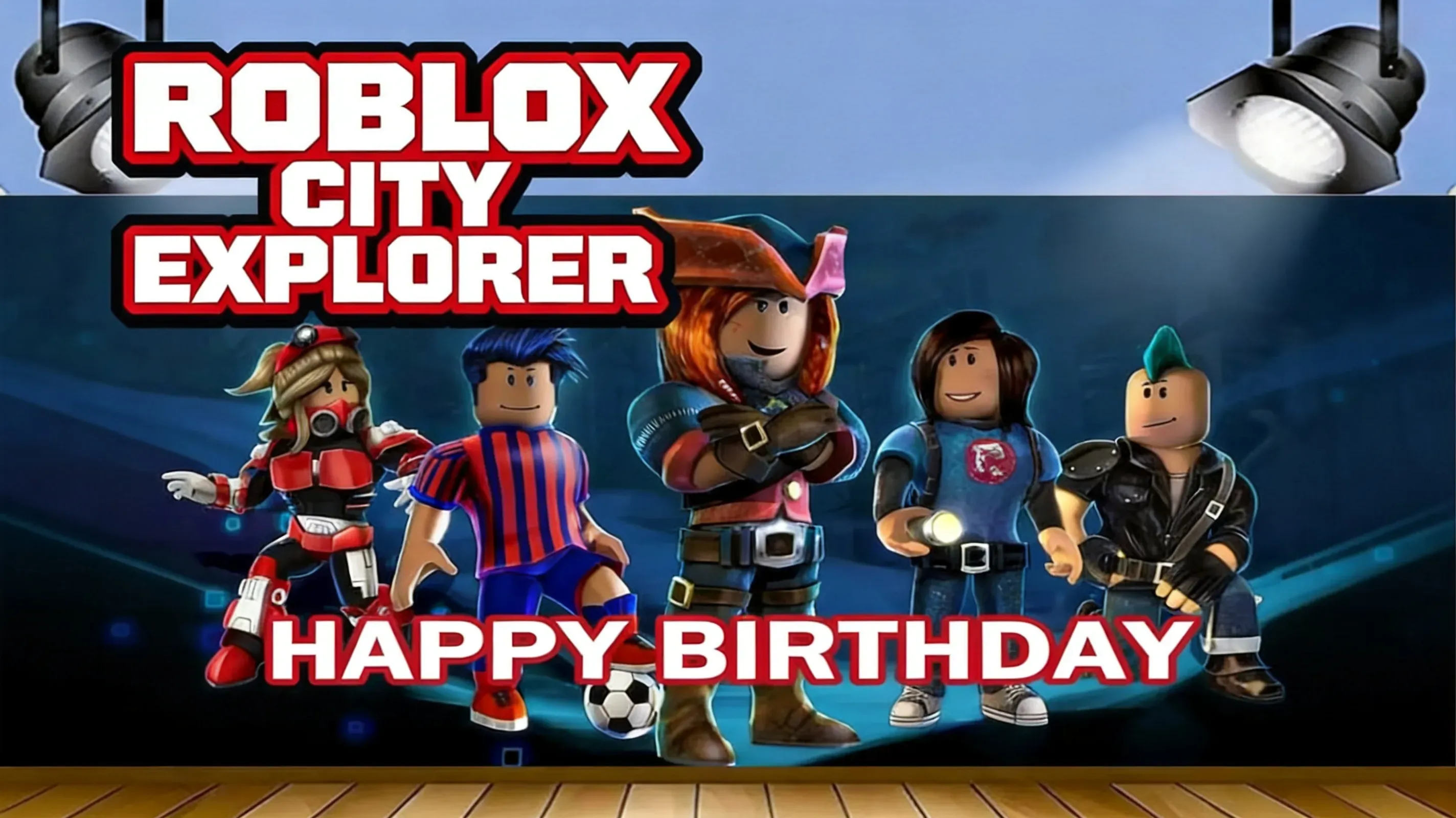 Roblox avatar exploring colorful virtual city