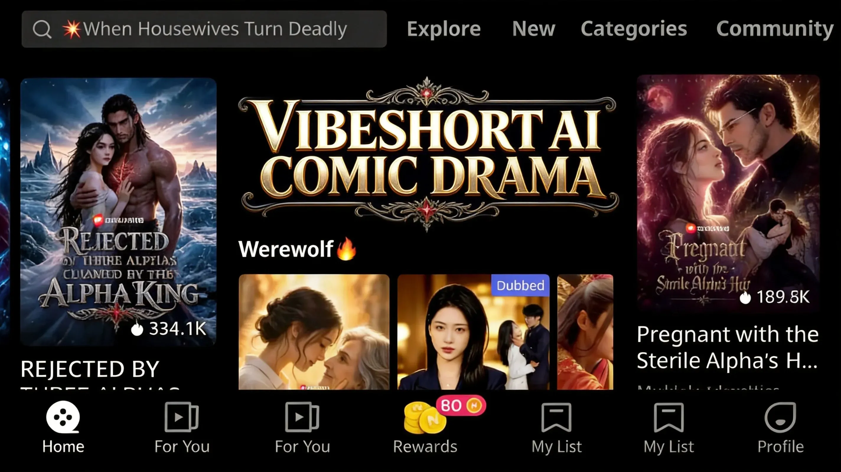 VibeShort AI comic drama panel preview