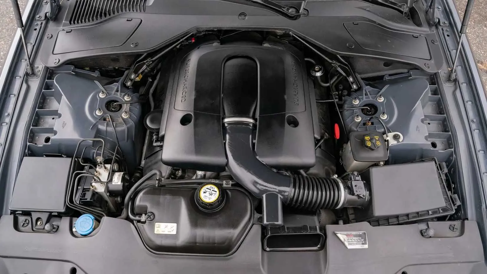 Supercharged 4.2-liter AJ-V8 engine