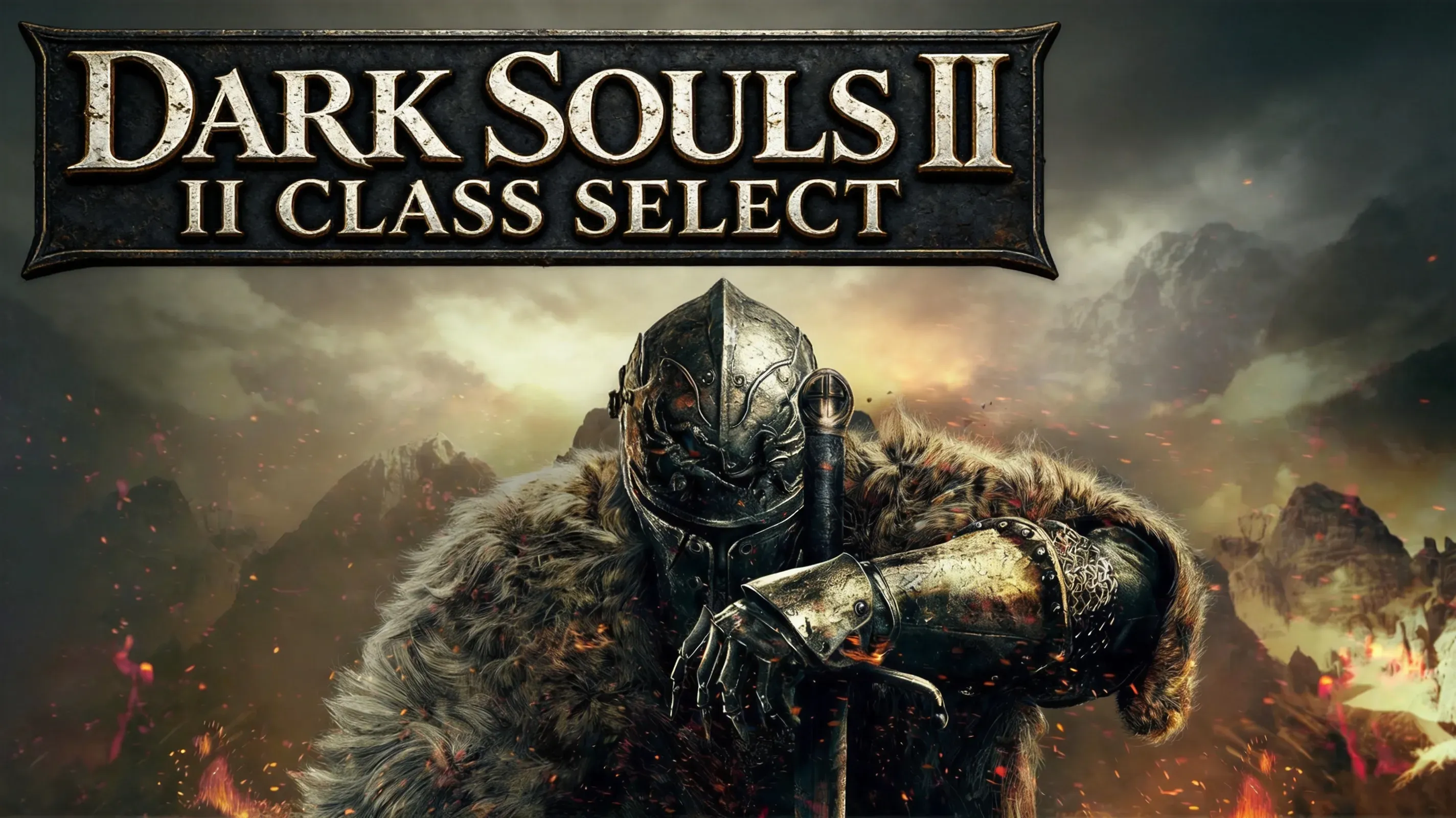 Dark Souls 2 starting class selection menu