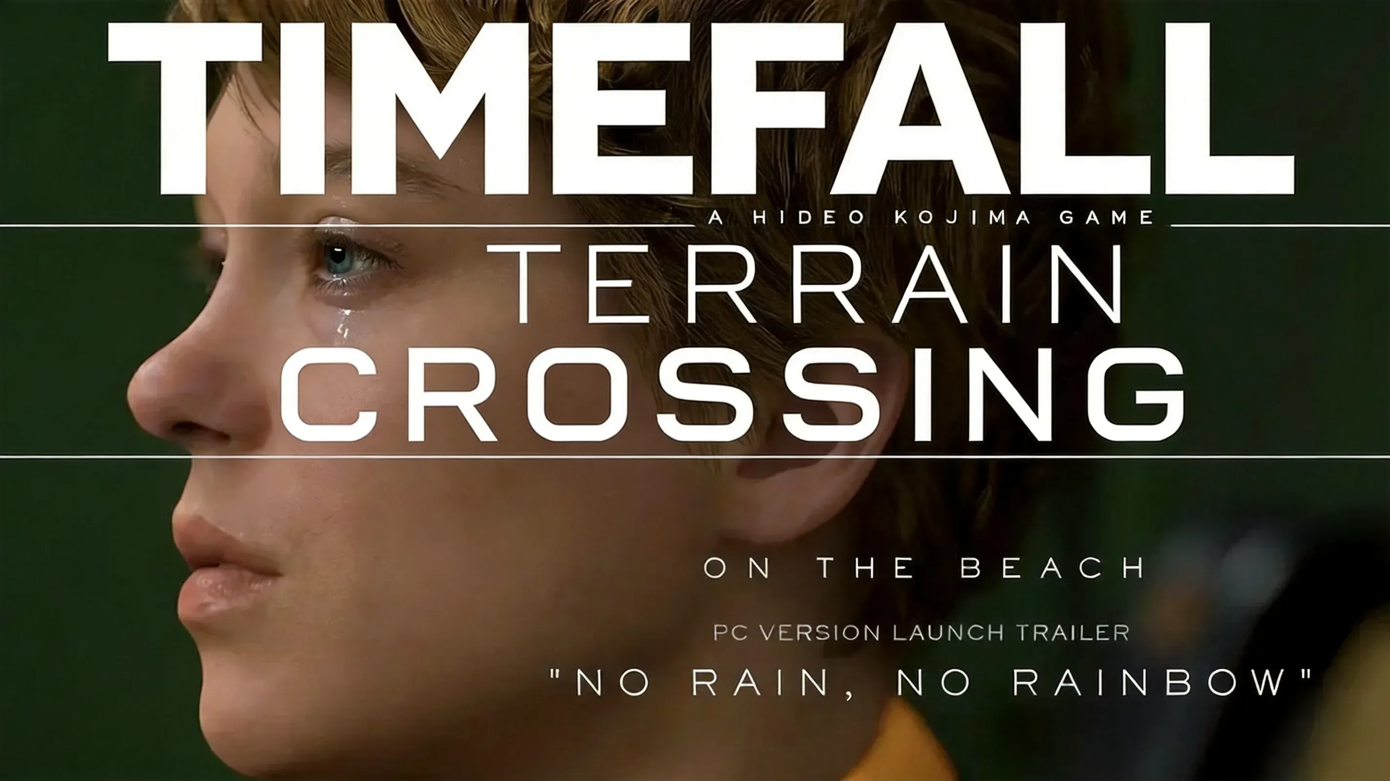Sam crossing muddy Timefall-soaked Australian terrain