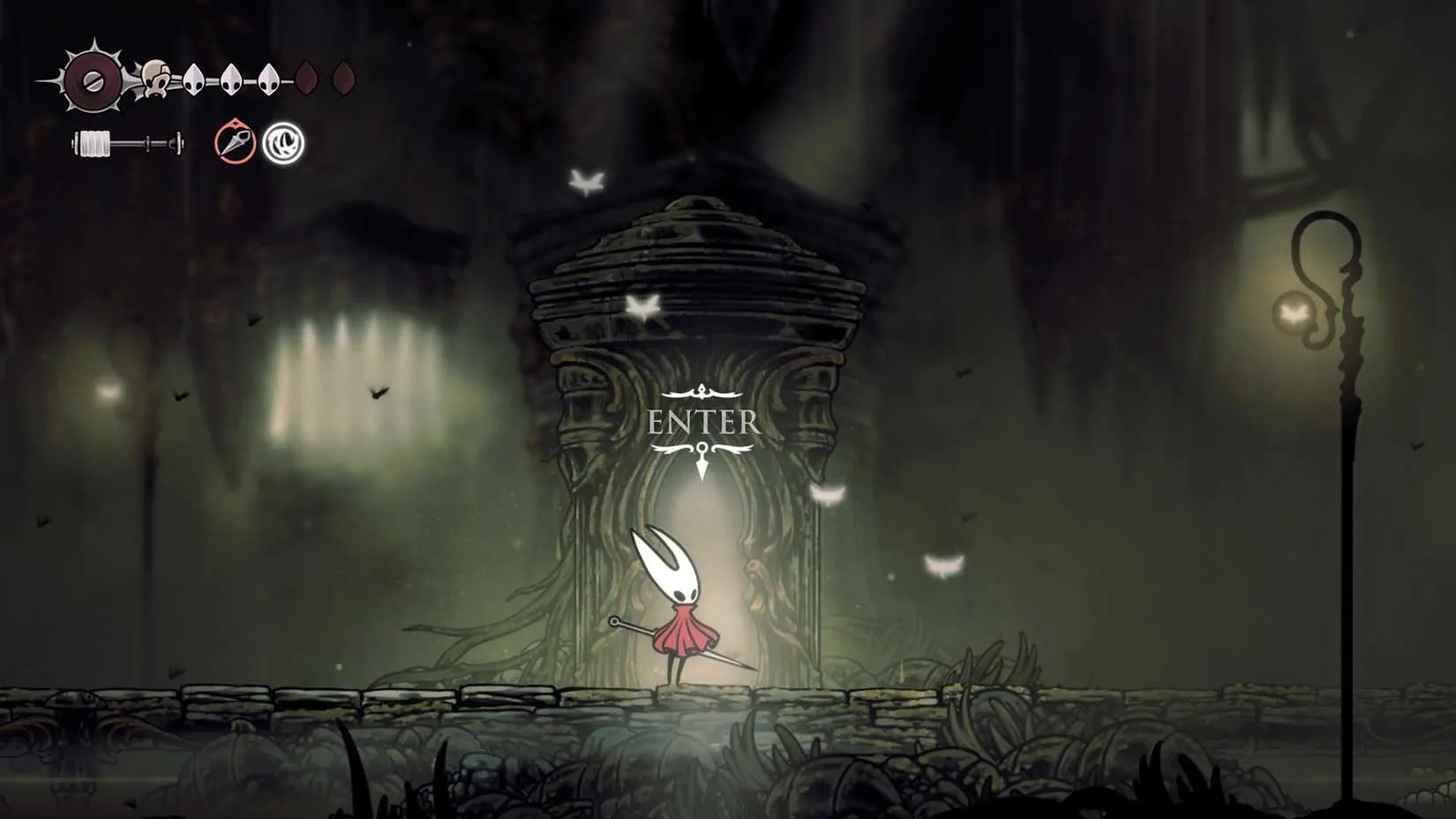 Ghostly firefly sprites guiding the way through The Mist