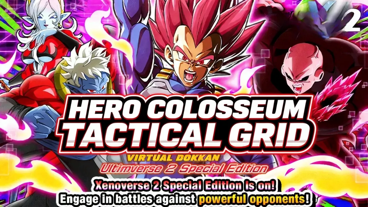 Hero Colosseum figures positioned across tactical grid