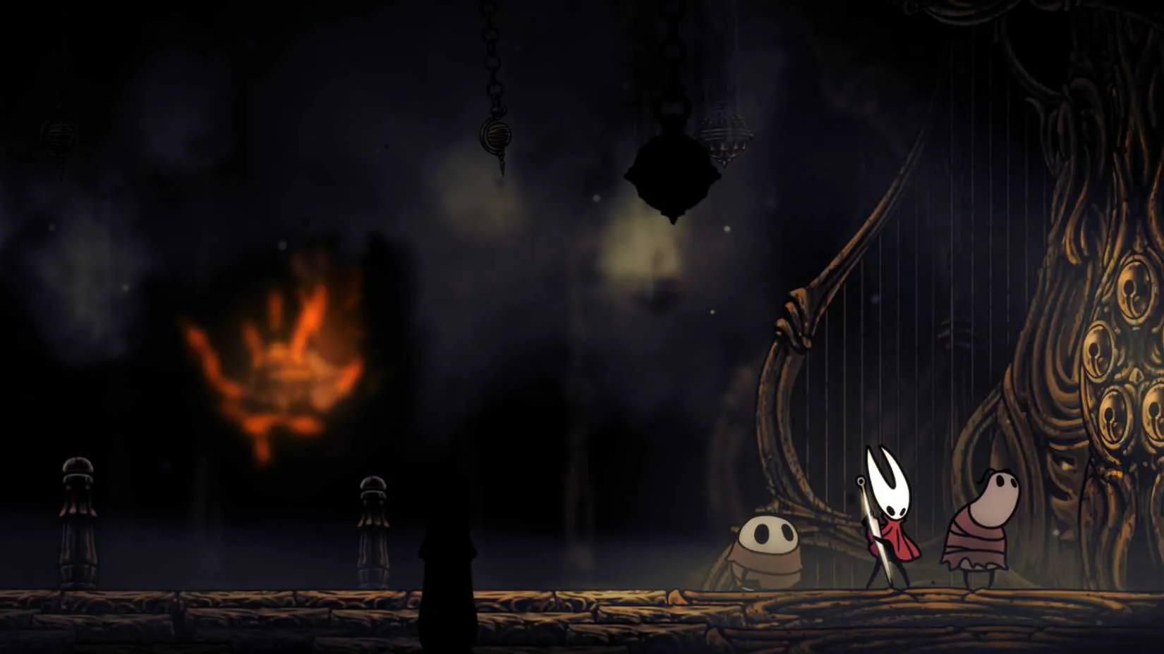 Hornet entering the Citadel after defeating the Last Judge
