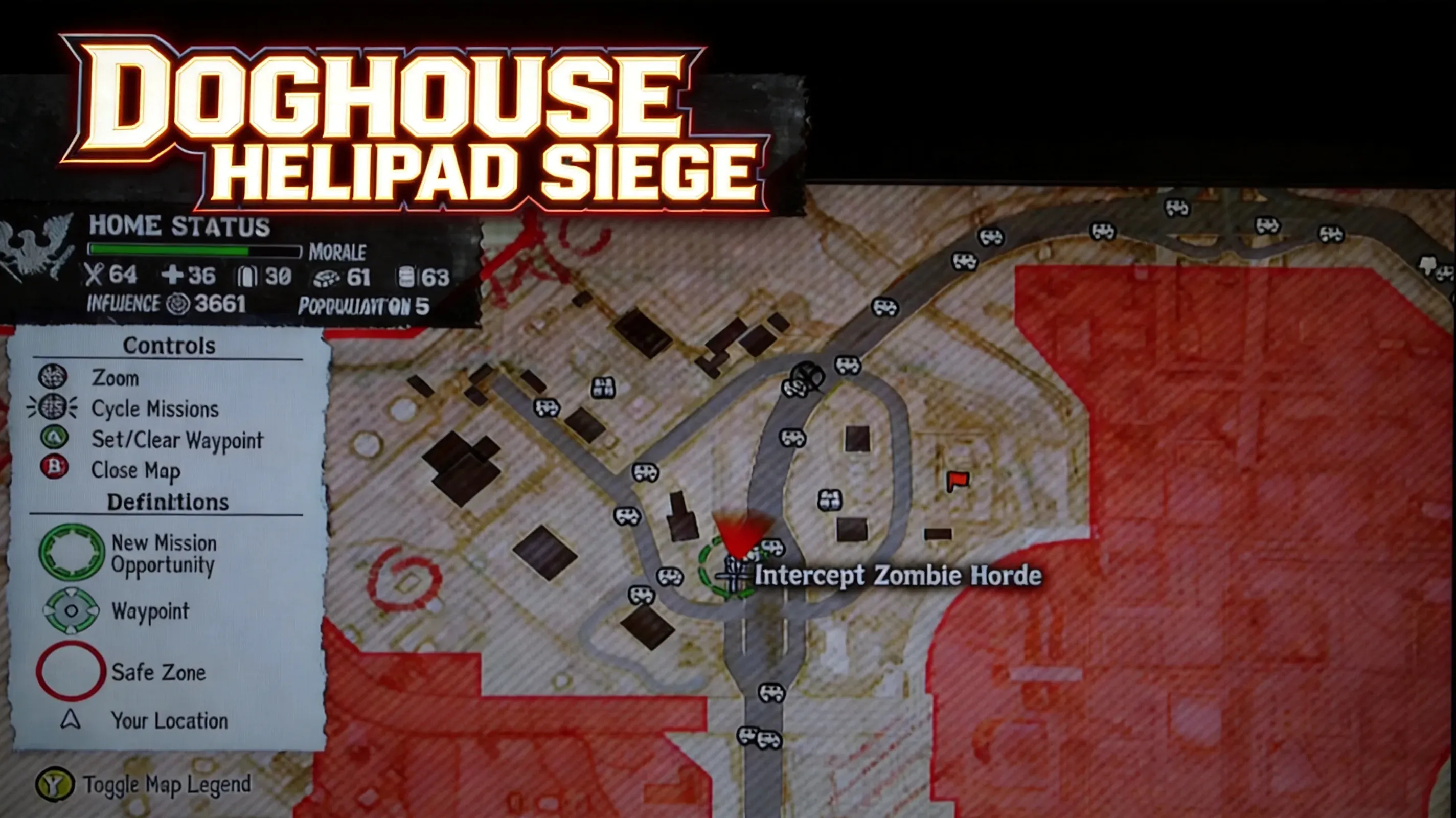Helicopter landing at Doghouse helipad during siege