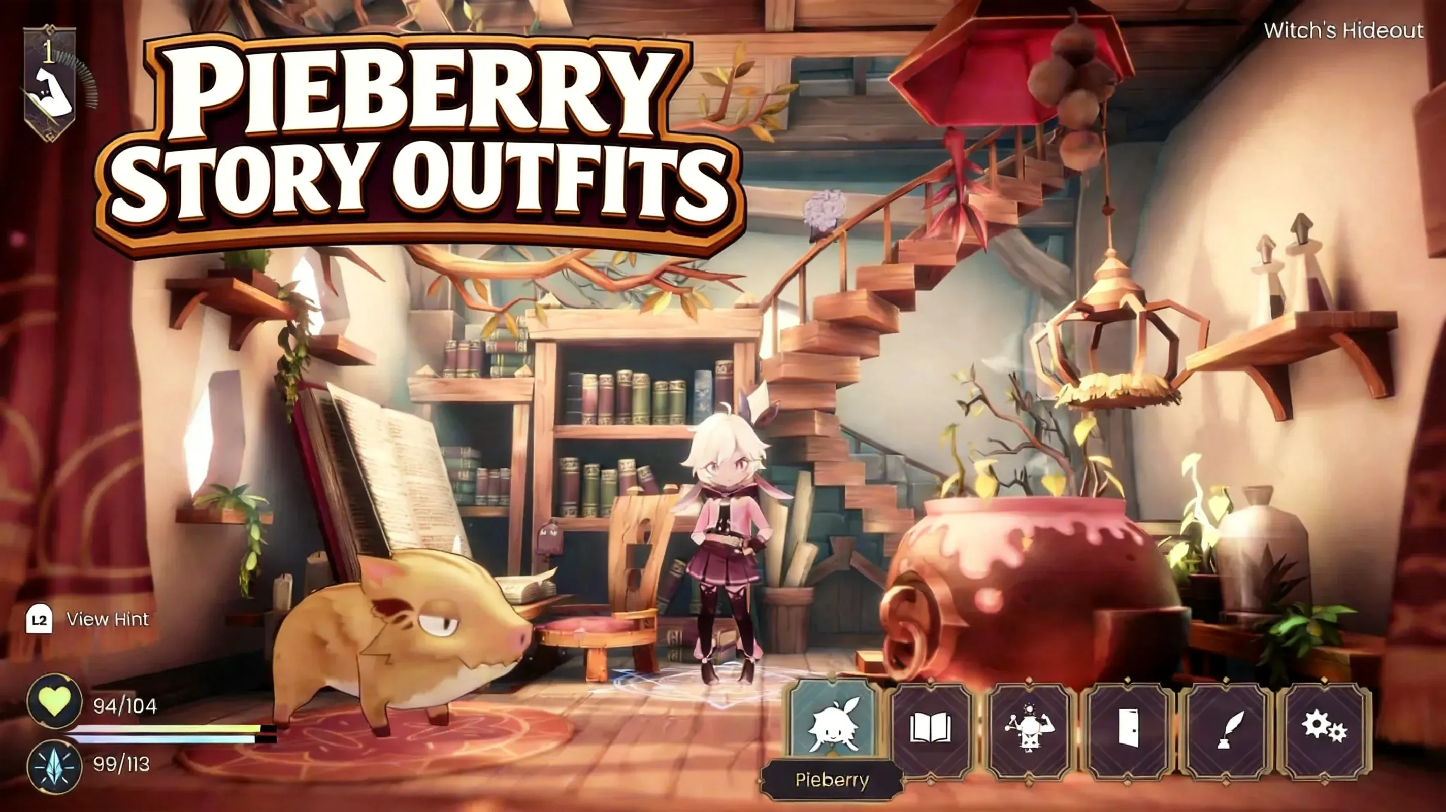 Pieberry wearing colorful story outfits in forest