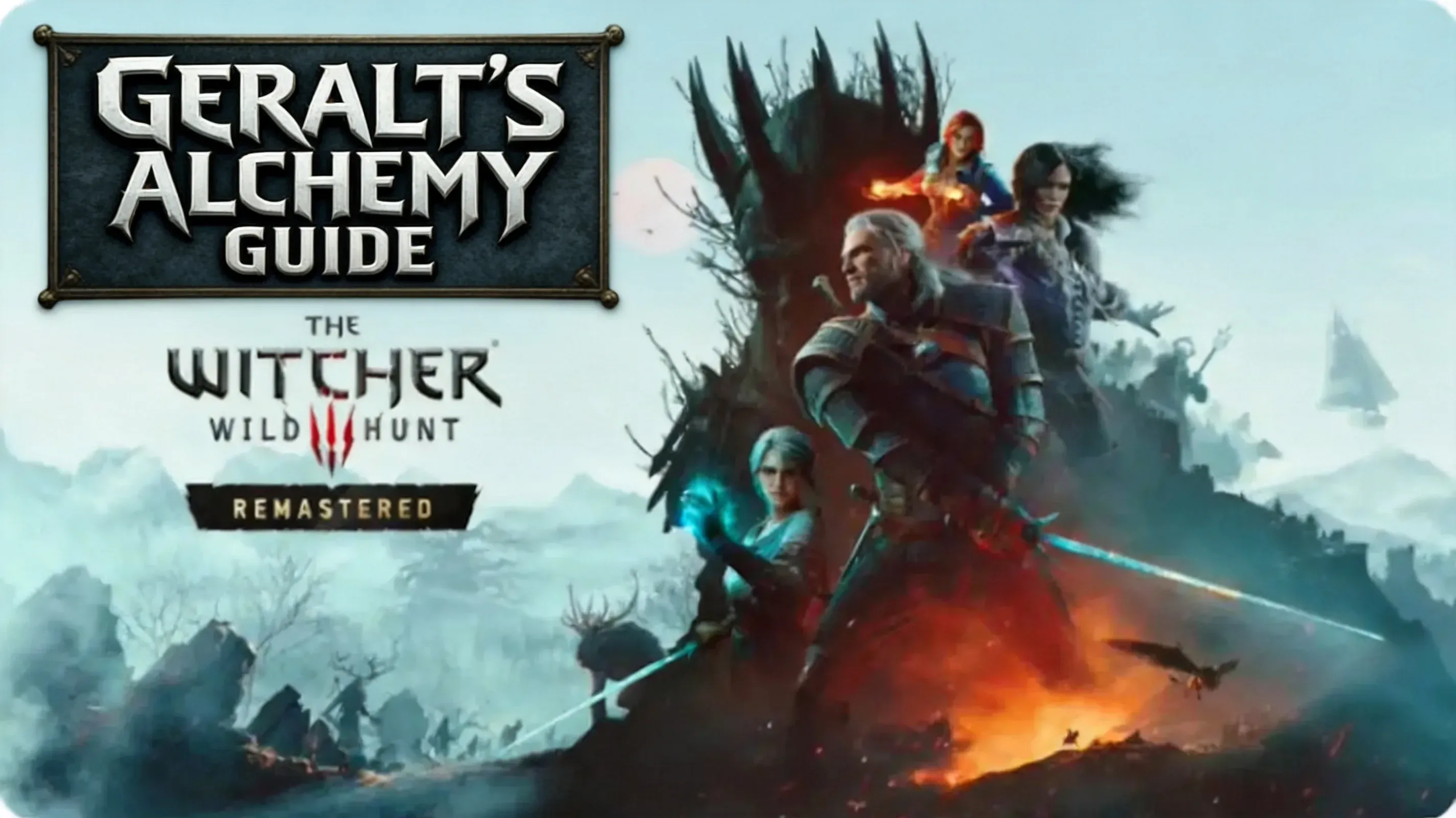 Geralt brewing potions in alchemy menu