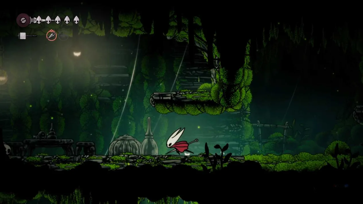 Hornet sprinting in Hollow Knight: Silksong