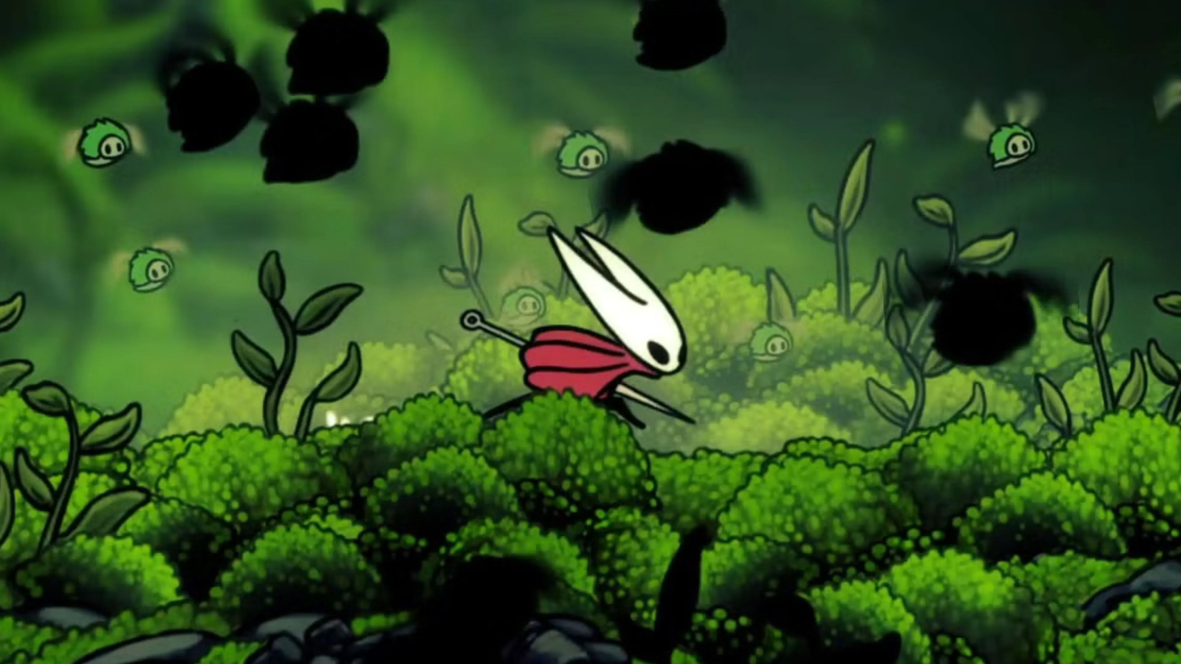 A collage of Hollow Knight Silksong gameplay and the Skarrgard encounter