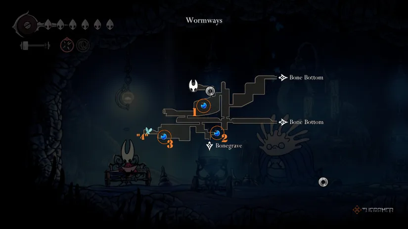 Plasmium locations map for Silksong